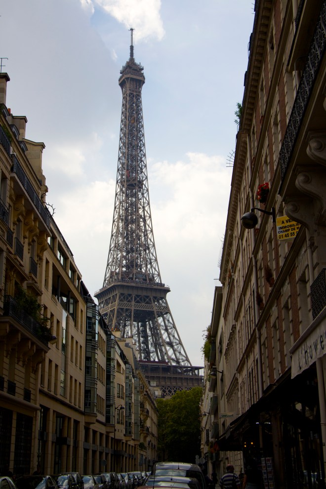 The Eiffel Tower from Rue de Monttessuy