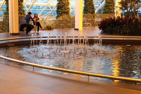 Fountain at the koi pond.